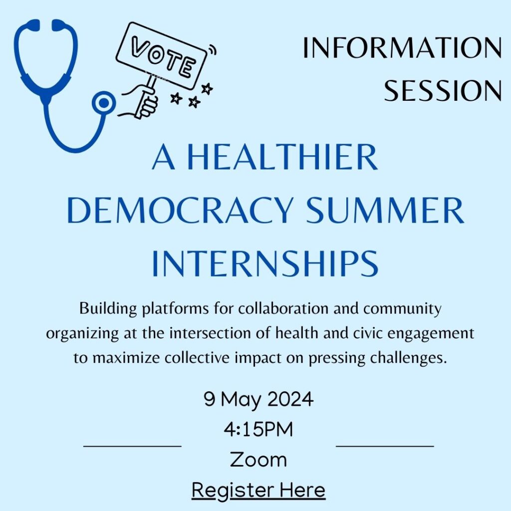 Information Session: A Healthier Democracy Internship