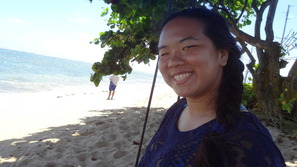 Eryn Nakashima at the beach