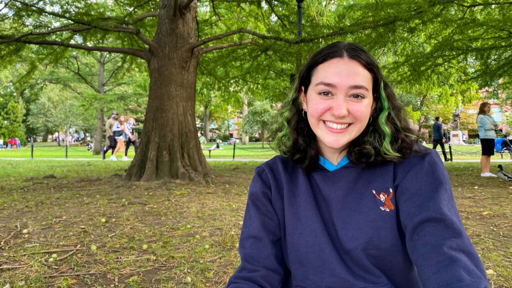 Emily in a park