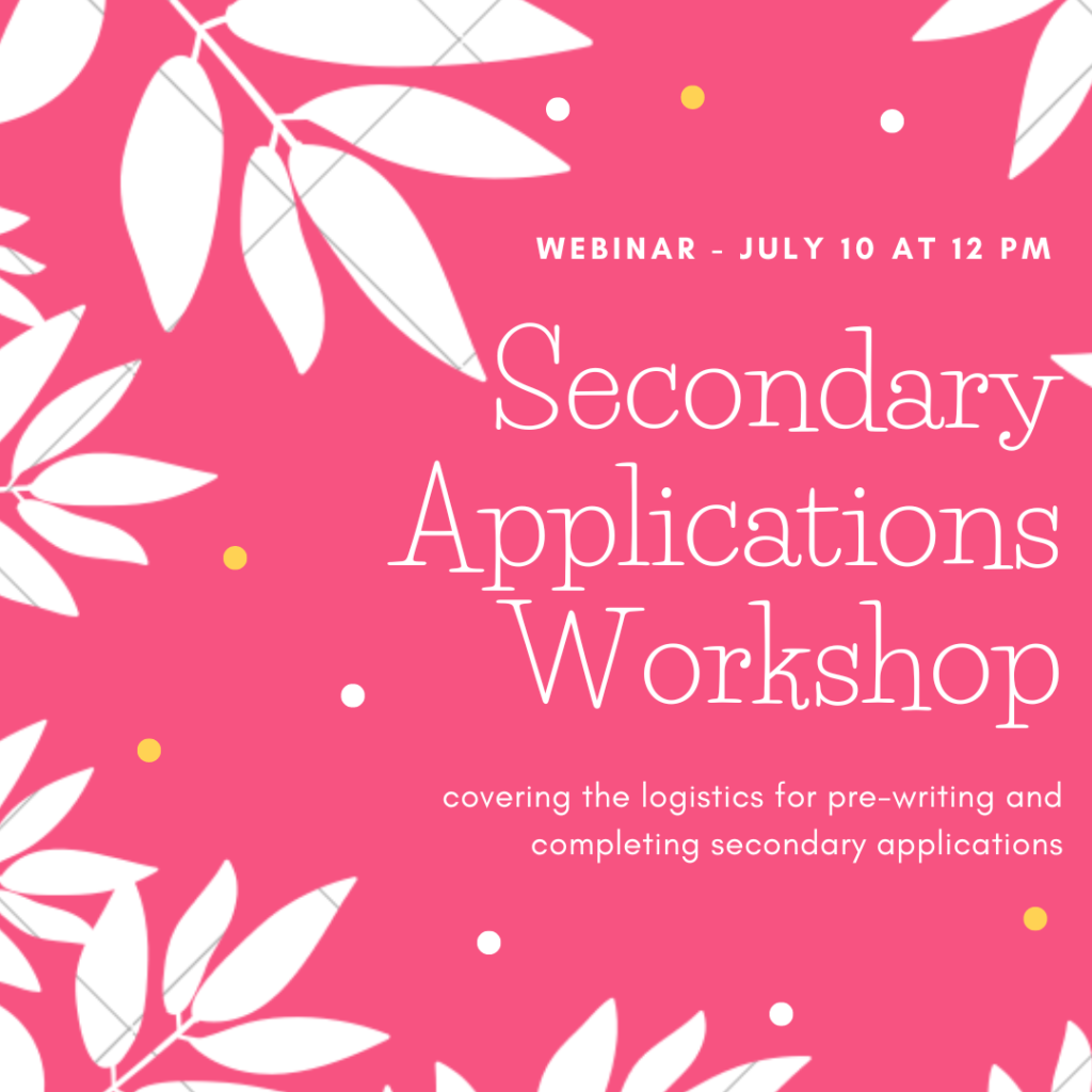 Secondary Application Workshop