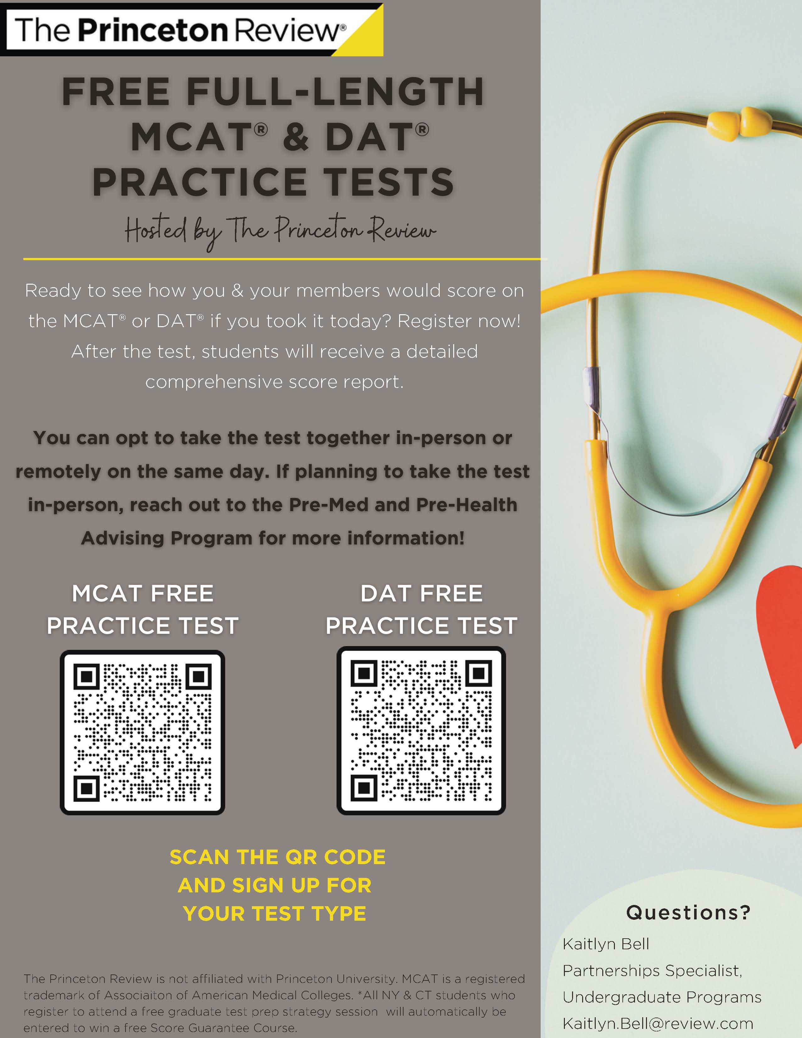 Free Full Length MCAT &amp; DAT Practice Test | PreMed and PreHealth 