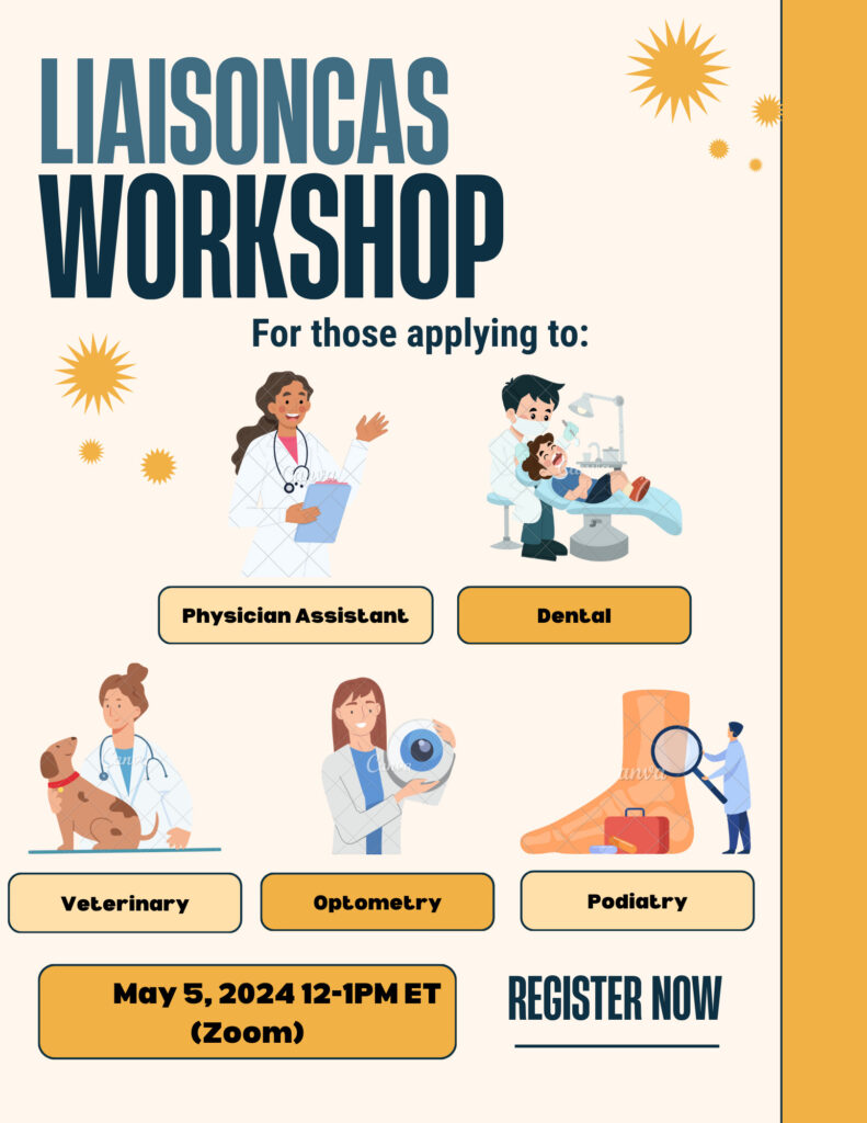 2026 Application Workshops | LiaisonCAS Workshop (PA, Dental, Veterinary, Optometry, and Podiatry)