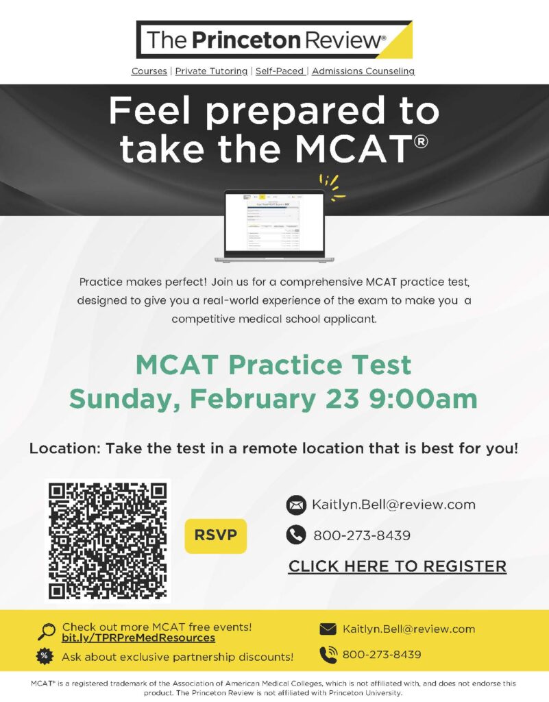 Free Full Length MCAT Practice Test, Hosted by The Princeton Review