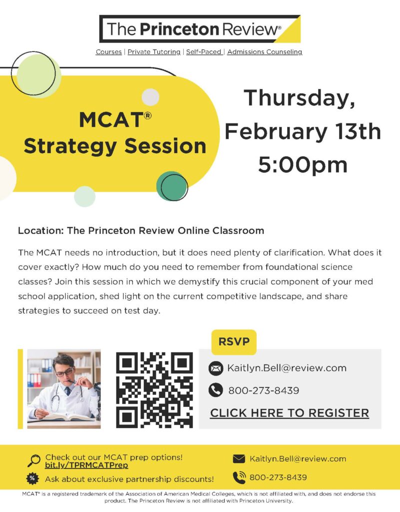 MCAT Strategy Session, Hosted by The Princeton Review