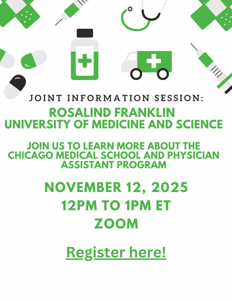 Admissions Visit: Joint Session – Rosalind Franklin University of Medicine and Science (Medical School & PA Program)