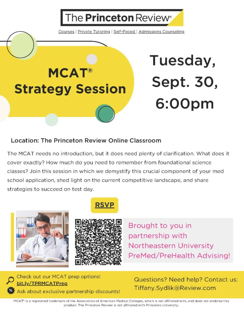 MCAT Strategy Session, Hosted by The Princeton Review