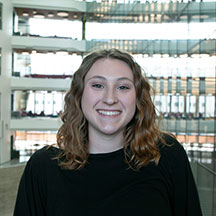 Emily Keith in the ISEC building